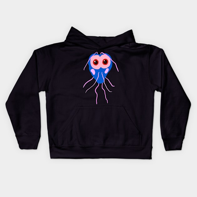 Giardia Cute Microbes Adorable Bacteria Kids Hoodie by labstud